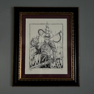 Penitent One - Blasphemous one and two inspired linocut print