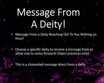 Deity Channeled Message Reading | No Tools