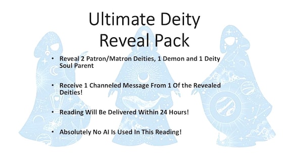 Deity Reveal Pack: 1 Channeled Reading - 4 Revealed Deities, No Tools - Within 24 Hrs