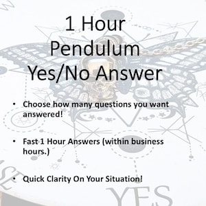 Lectura con péndulo de 1 hora / Elija cuántas preguntas