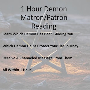 Demon Matron/Patron Reading! | 1 Hour! | No Tools!