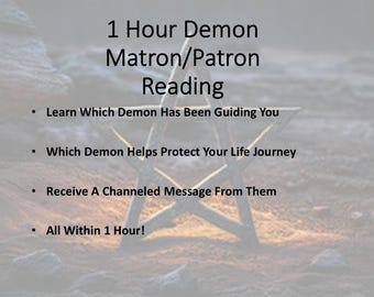 Demon Matron/Patron Reading! | 1 Hour! | No Tools!