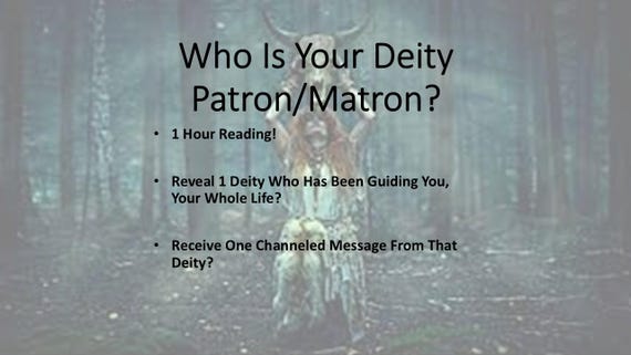 Patron/Matron Deity Identification and Message! | 1 Hour! | No Tools!