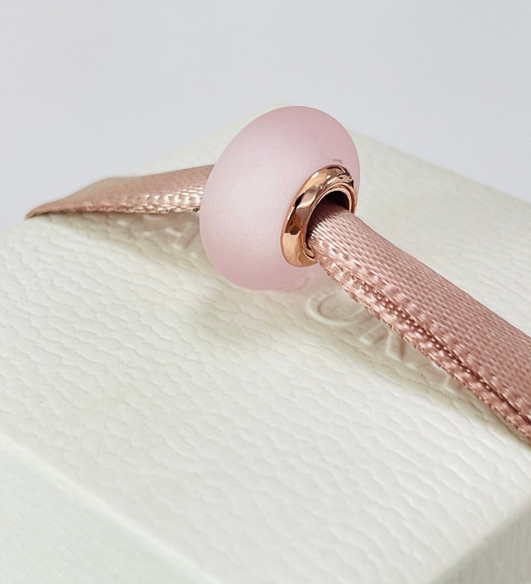 ABAOLA Bubble Murano Glass Charm – 925 Sterling Silver Core, Fits 3mm Charm Bracelets (Pink) - View #5