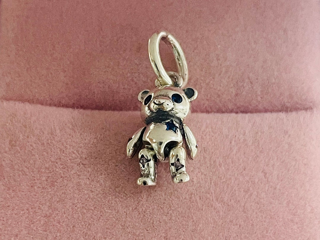 Pandora Movable Teddy Bear Dangle Charm Bead Pendant Dangle Etsy