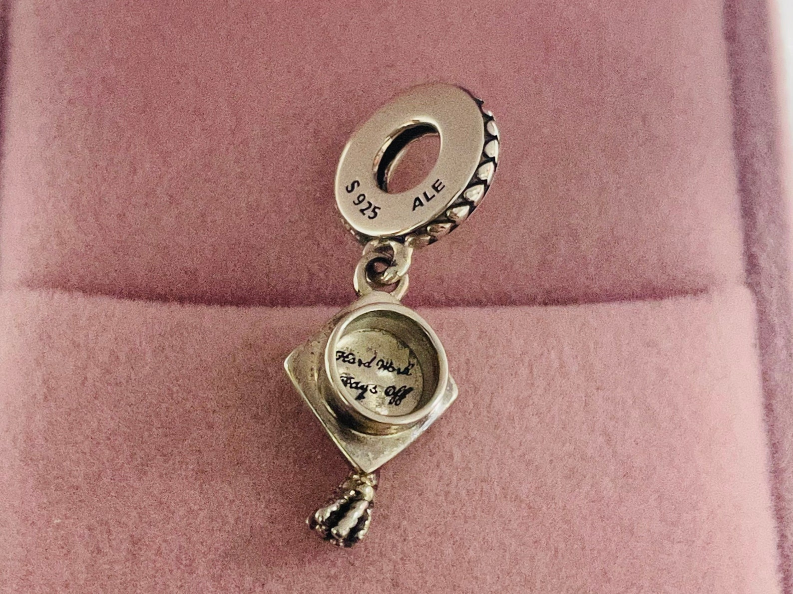 New Authentic Pandora Graduation Cap Dangle Charm S925 Ale Charm for