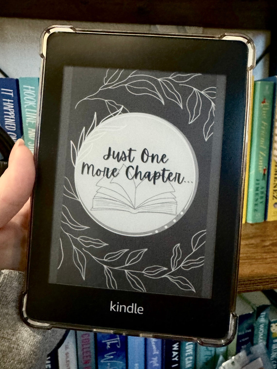 One More Chapter custom Kindle Lock Screen . Kindle Paperwhite Wallpaper. Adfree Kindle Etsy