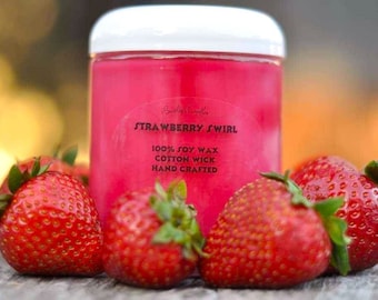 Mood aromatherapy ,100% Soy wax, strawberry scented candle. Raise the mood in any room with the spring scent of strawberry.