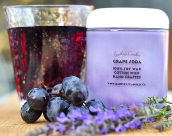 Focus aromatherapy, 100% soy cotton wick grape scented candle