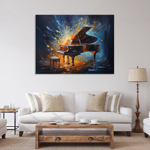 Abstract Piano Canvas Print / Musical Wall Art for Home & Office Wall Decor