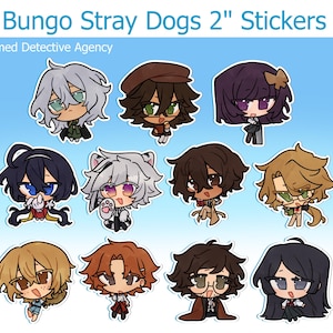 Bungo Stray Dogs 2&quot; Vinyl Stickers