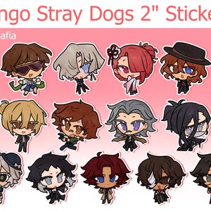 Bungo Stray Dogs 2&quot; Vinyl Stickers