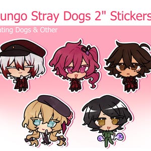 Bungo Stray Dogs 2&quot; Vinyl Stickers
