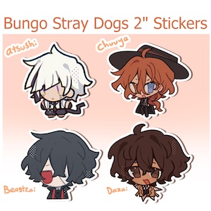 Bungo Stray Dogs 2&quot; Vinyl Stickers