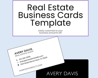 Realtor Business Card, Real Estate Agent Marketing, Custom Business Card Template, Digital Business Card, Editable Business Card Template
