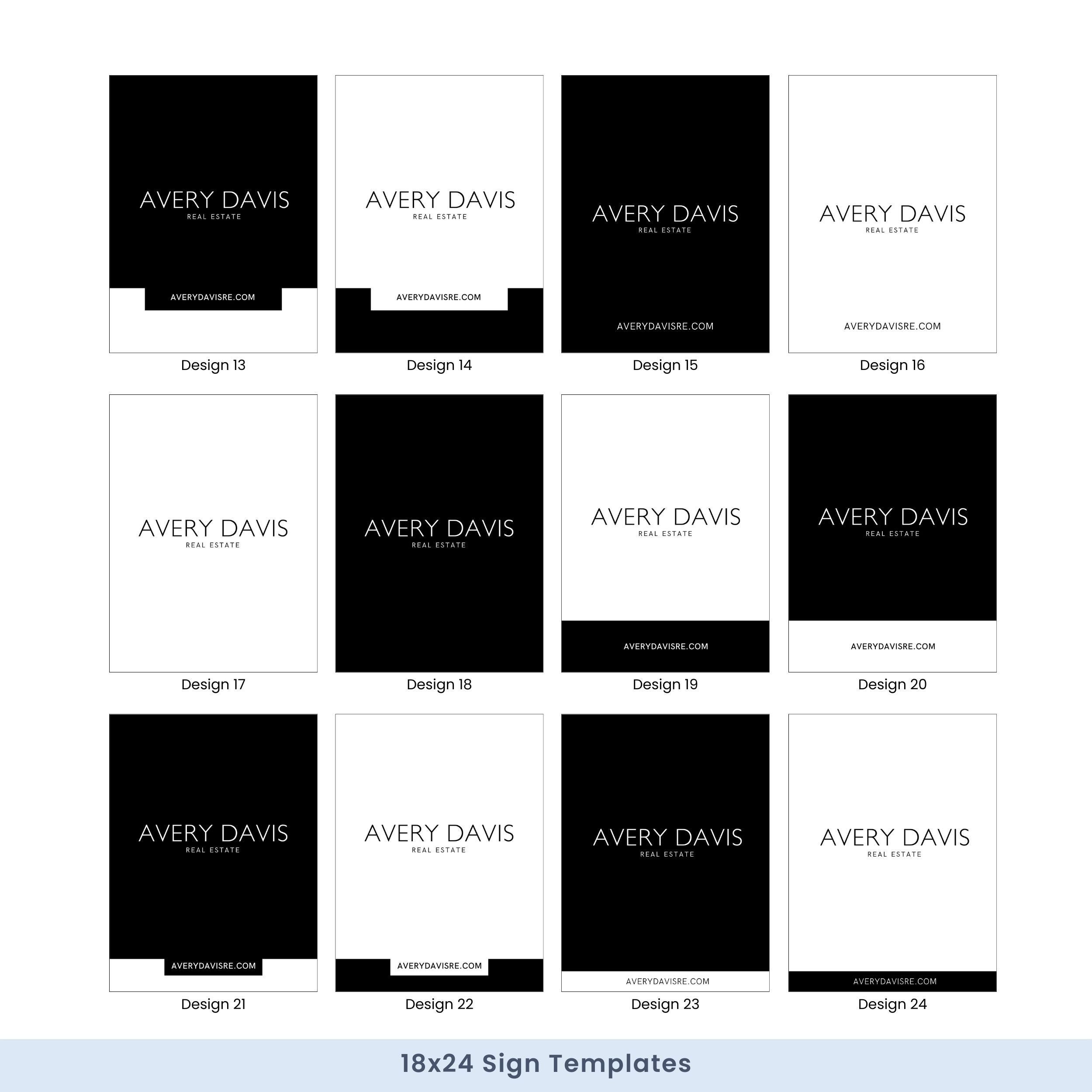 ULTIMATE Luxury Real Estate B/W Sign Bundle, Realtor Yard Sign, Realtor