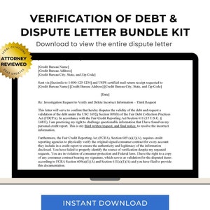 3 CREDIT DISPUTE LETTERS Bundle, Credit Dispute Letters Templates, Late Payment Removal Template