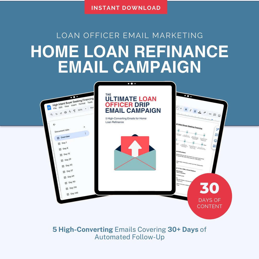 Refinance Rates Email Example Refinance Email Campaign for Loan Officers | 5 High-converting Emails ...