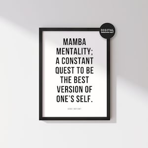 Définition de la mentalité mamba de Kobe Bryant, une quête constante pour être la meilleure version de soi, citation motivante du basket-ball NBA Black Mamba