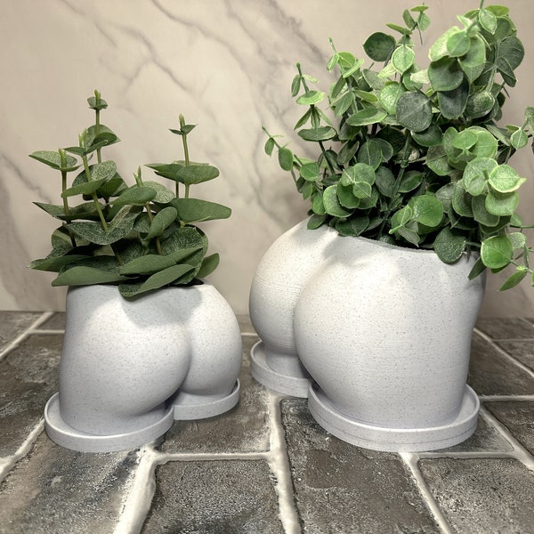 Female Booty Pot Planter | Drip Tray Included | Butt Planter | Feminist Art | Multiple Sizes and Colors | Custom Request Available