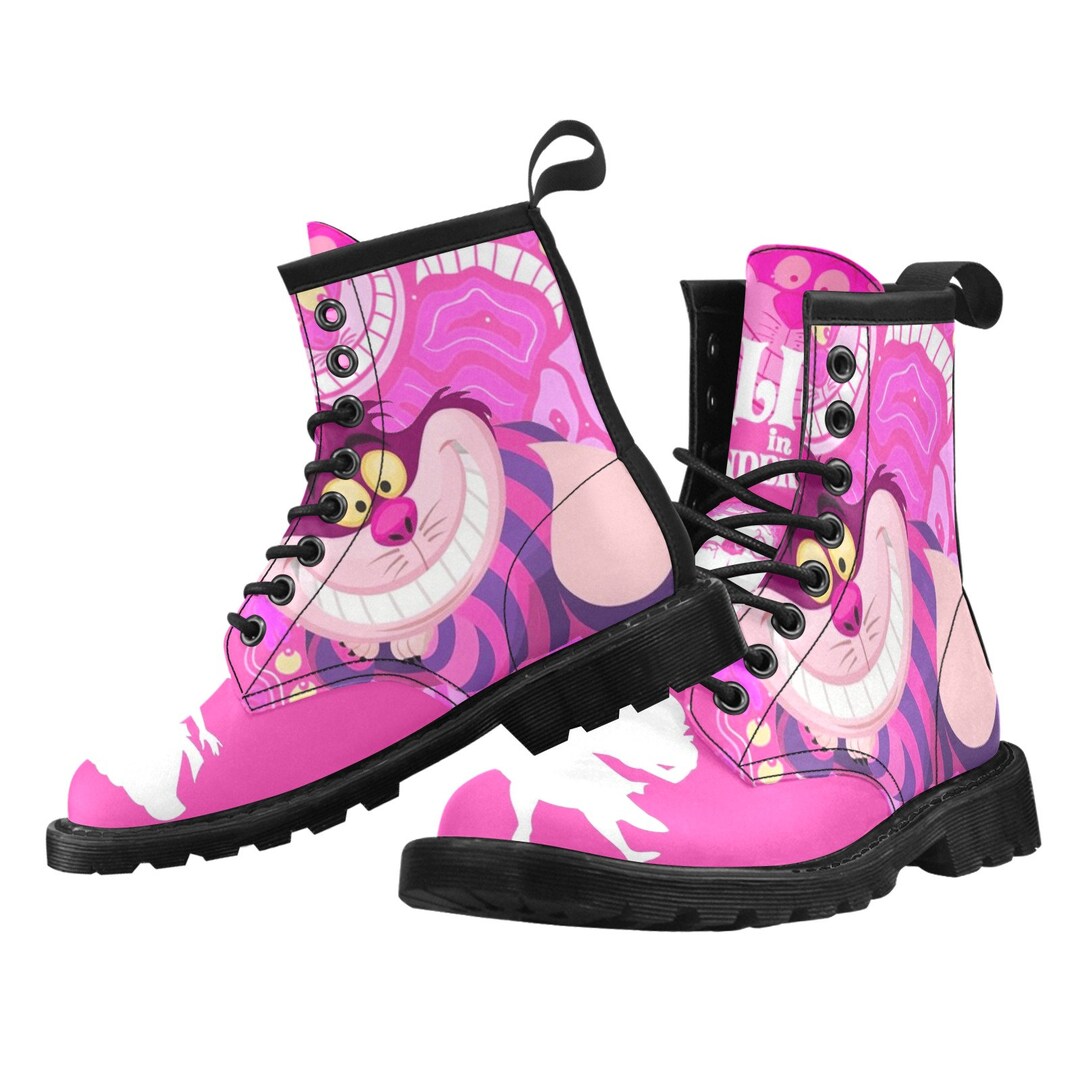 Alice in Wonderland Cheshire Cat Custom Leather Boots for Men Etsy