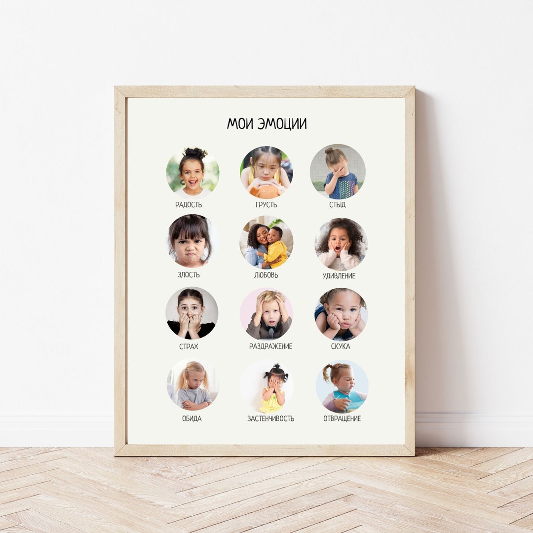 Постер Мои Эмоции Educational Poster my Emotions actual Print in ...