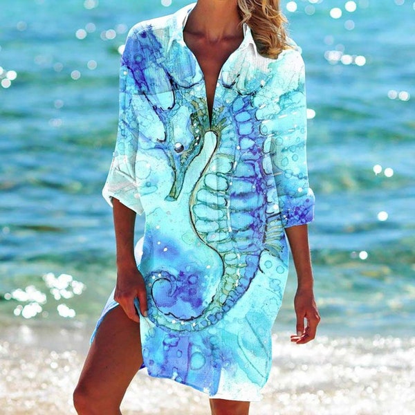 Sea horse Dress top new gift dress Cloth