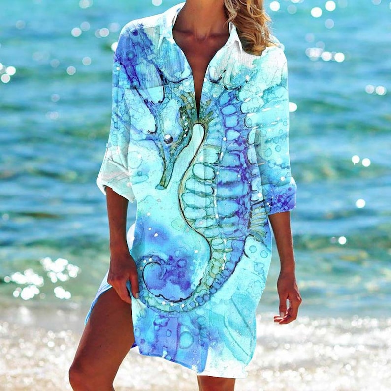 Sea horse Dress top new gift dress Cloth imagem 1