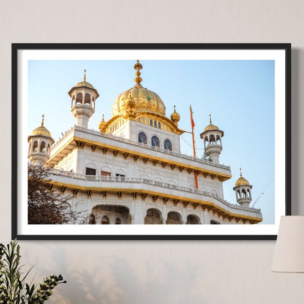 Throne - Punjabi Sikh Photography Art Wall Print. View of Akaal Takht, Darbar Sahib. Amritsar, India Poster, Decor, Travel, Gifts