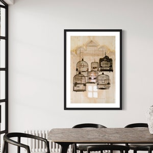 Freedom - Rustic Indian Cages Palace Photography Wall Art Print. Hung in City Palace in Udaipur Rajasthan. India Poster, Decor, Gifts