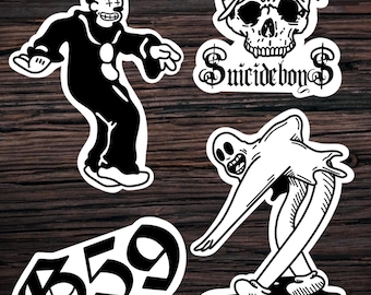 Suicideboys Sticker, g59 skull, SB , emo rap music