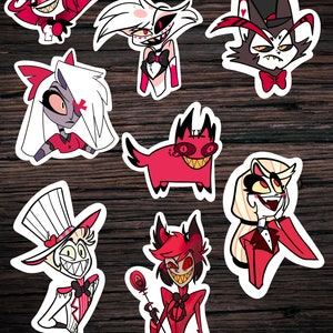 Hazbin Hotel Sticker set, Hell Hotel, Alastor and Charlie Sticker