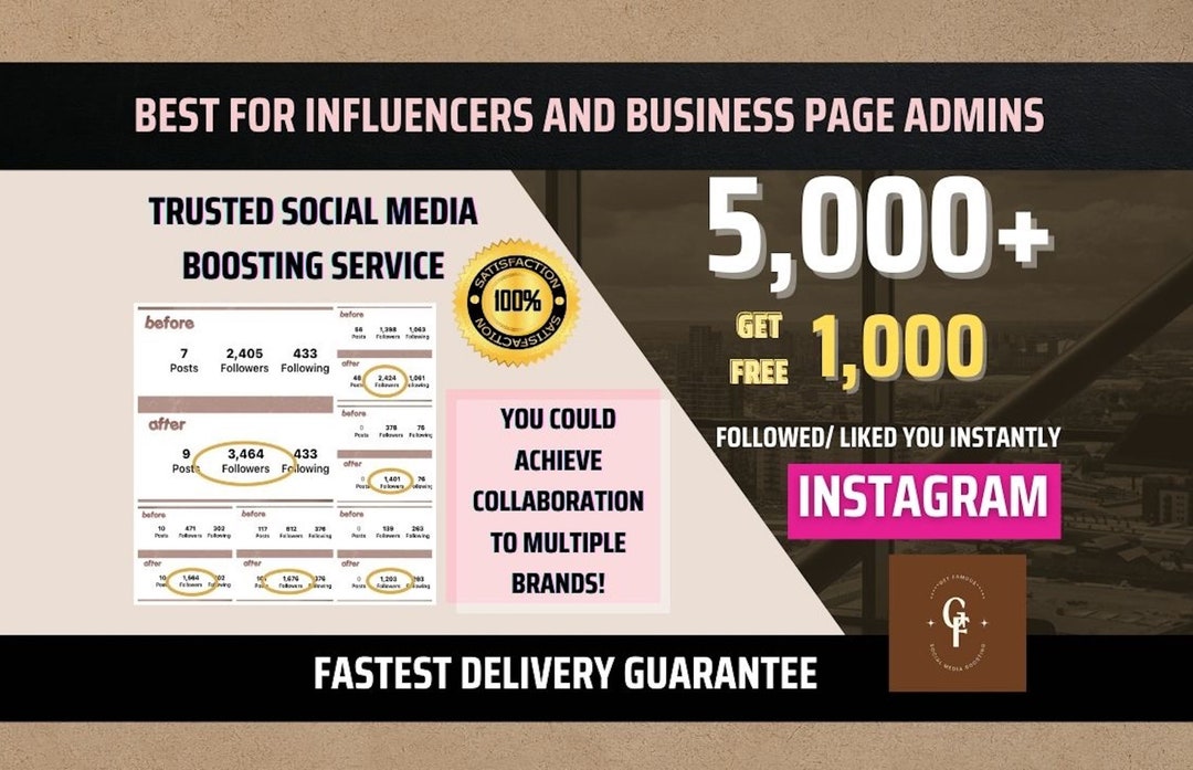 5000 Instagram Branding Services Social Media Booster Digital Etsy
