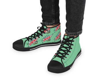 REDBena™ Men's Converse All Star 2.1 Styles™ |Satirical HiTop: Mountain Dew Baja Blast Parody Sneakers