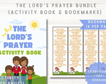 Teach kids how to pray Lords Prayer for kids printable bible activity for children Christian homeschool activities on prayer Sunday school