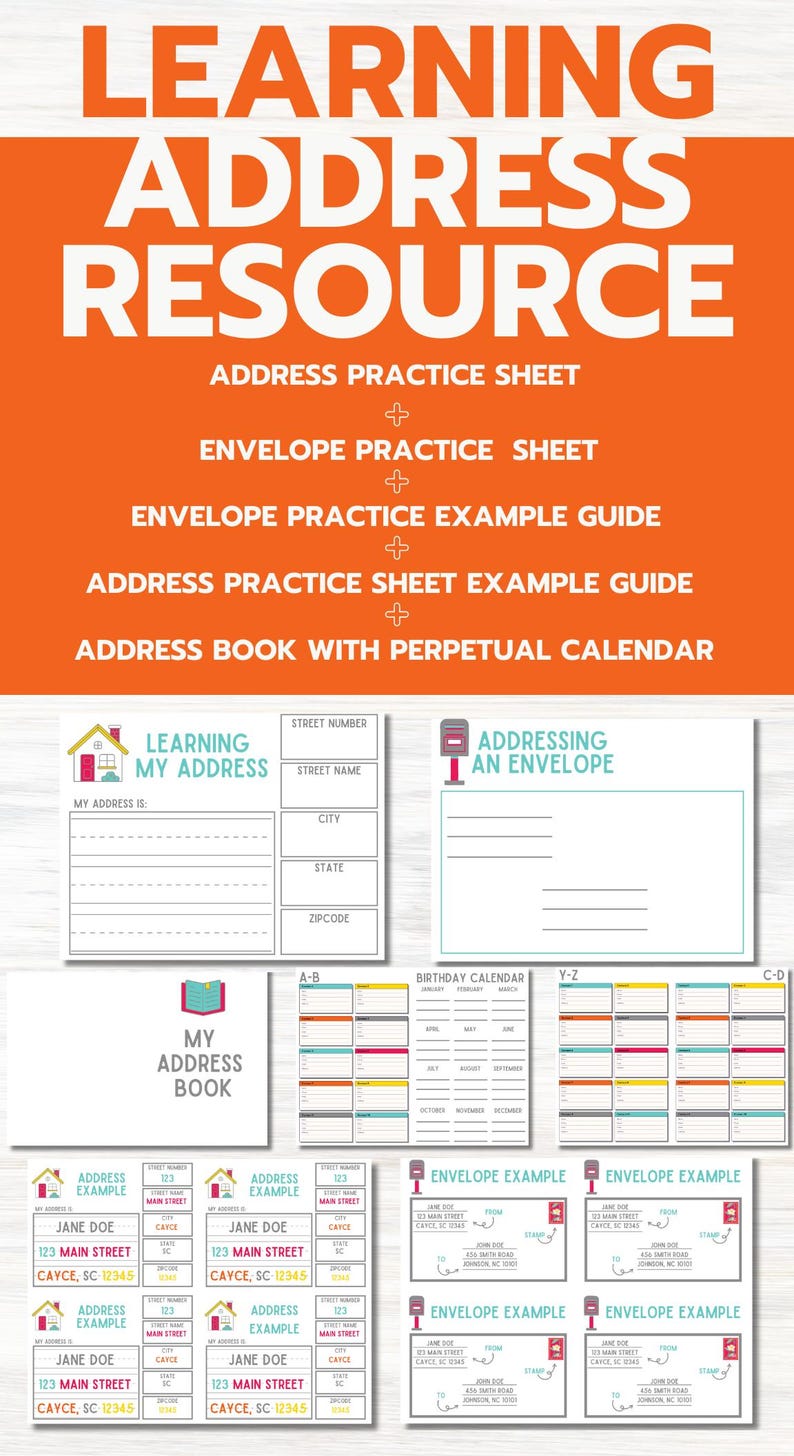Addressing Framework Worksheet.pdf How to Teach Address Worksheet Resource for Kids Address Guide to ...