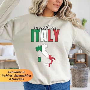 Italy Flag Map Shirt, Italia Pride Sweater, Italian Heritage T-shirt, Sweatshirt & Hoodie Perfect Gift for Italians