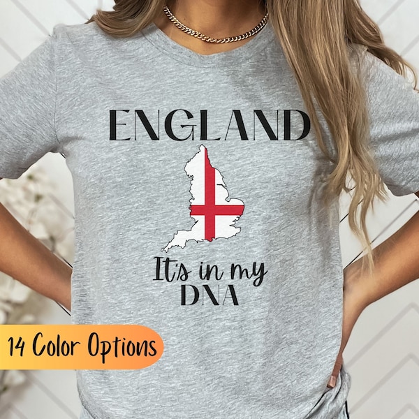 England DNA Shirt, British Gift, UK Shirt, English Flag Tee Gift, England Pride, Great Britain T-shirt, British Heritage