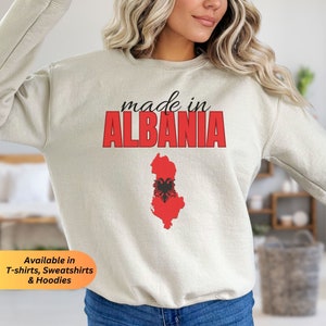 Albania Flag Shirt, Albanian Map Sweatshirt, Shqiperia Heritage Gift, Shqiptaret Eagle Pride T-shirt, Shqiptar Hoodie