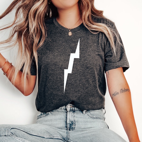 Lightning Bolt Shirt, lightening lover tee, bolt t- shirt, T- shirt, lightening top, short sleeve shirt, couples T shirts, black t shirts