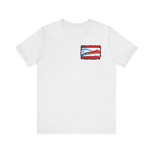 Puerto Rico Flag Patch Tee | Puerto Rican Flag T-Shirt, USPS eagle & PR flag