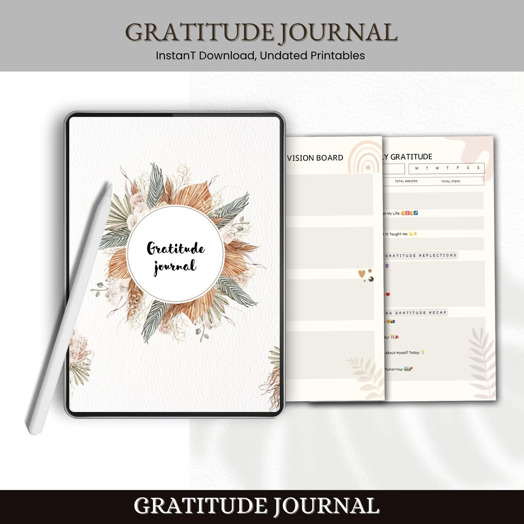 Gratitude Journal | Daily Reflection Notebook | Positive Mindset ...