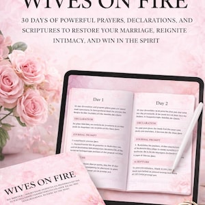 Christian Marriage Devotional PDF, 30 Day Prayer Journal for Wives (Digital Download)