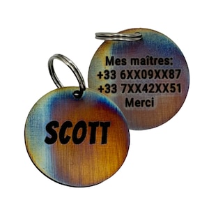 Titanium Dog Tag – Customizable, Laser Engraving, Ultra-Light & Durable – Unique Luxury Gift