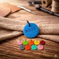 Silent silicone pet ID tag 30 mm – Soft, durable & colorful – Colorless engraving – Made in France product logo