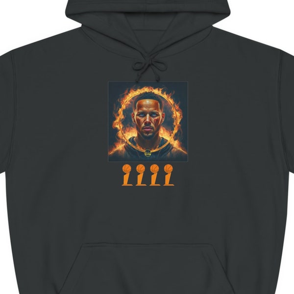 Heavy Hoodie Stephen Curry - Curry in a ring of fire/4 championships Hoodie - gift for him, basketball player, coach, fan - White & more