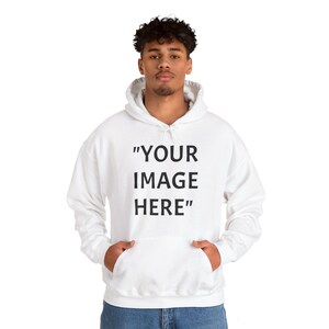 Customized Unisex Hoodie - Hoodie Fully Customizable - Unisex Hoodie - Customized Sweater, Any Image, Any Text - Multiple Colors & Sizes