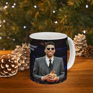 Ceramic Mug Giannis Antetokounmpo - Giannis Antetokounmpo Holding a Chicken Quote Cup - Basketball Coffee Mug - gift for him, basketball fan