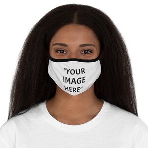 Fitted Polyester Face Mask -Customized Face Mask- Face Mask Fully Customizable- Face Cover - Customized Face Mask/Cover, Any Image, Any Text