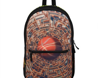 Basketball Backpack - School Backpack for Student - Basketball Maze Backapck - Back to School Backpack HeartBeatHoops- gift for son/daughter